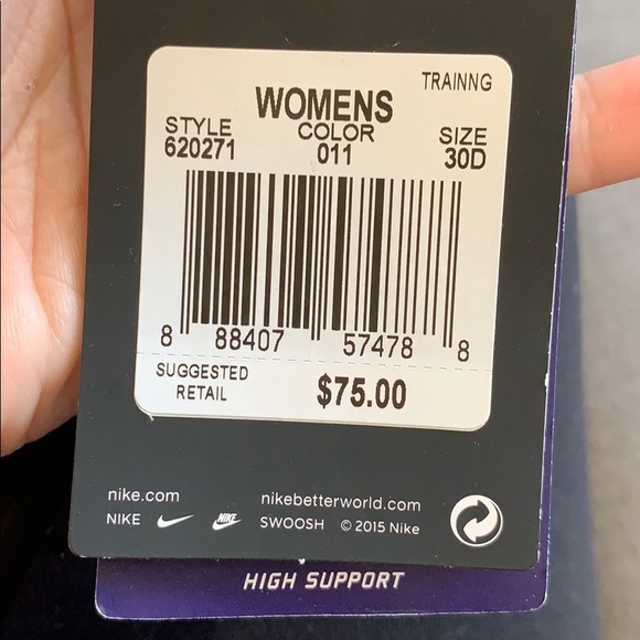 Nike high support sports bra! Size 30D. - Picture 6 of 9